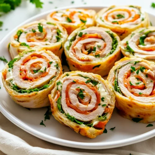 Turkey Pinwheel Sandwiches: The Perfect Healthy Lunch Or Snack 2 Turkey Pinwheel Sandwiches On A White Plate, Showcasing Layers Of Turkey, Lettuce, And Ranch Yogurt