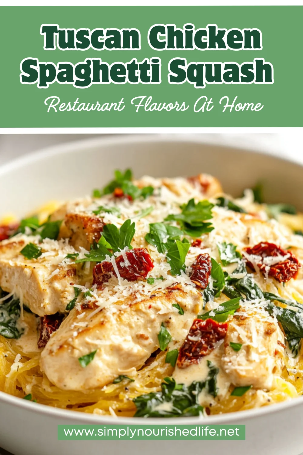 Tuscan Chicken Spaghetti Squash