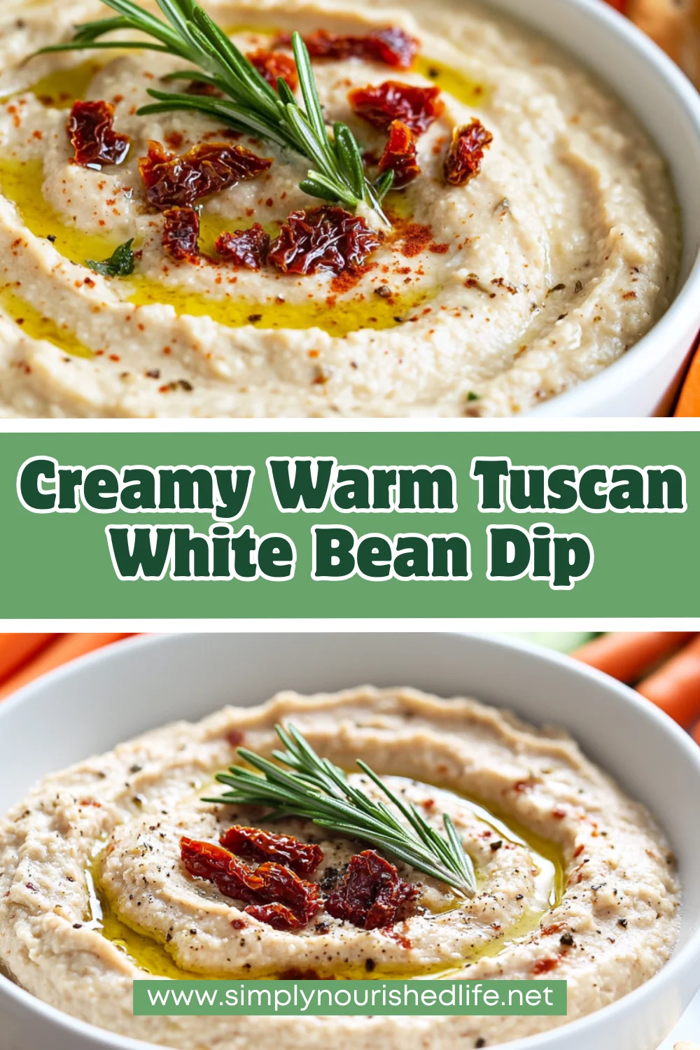 Warm Tuscan White Bean Dip
