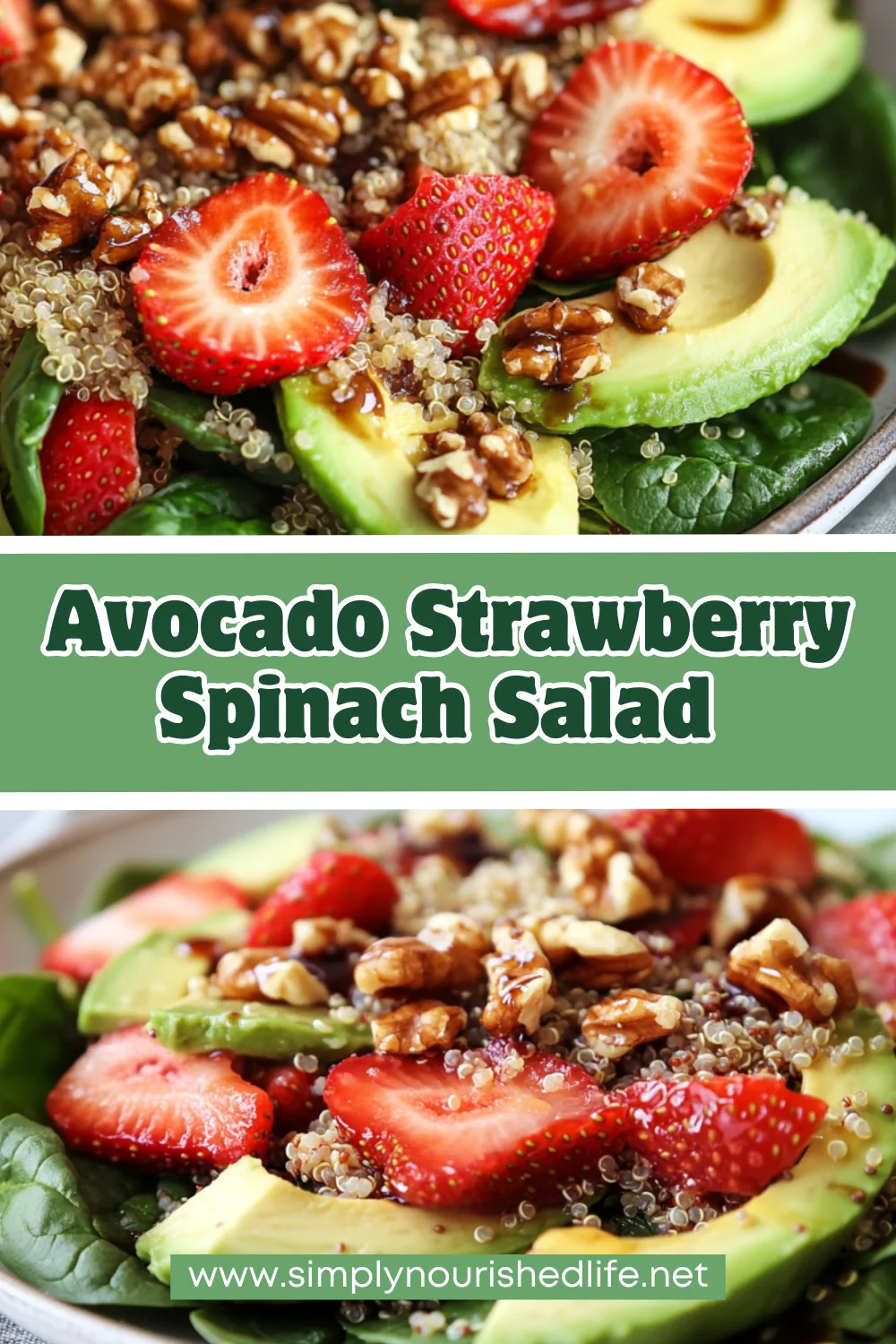 Avocado Strawberry Spinach Salad: A Fresh, Healthy Favorite 1 Avocado Strawberry Spinach Salad