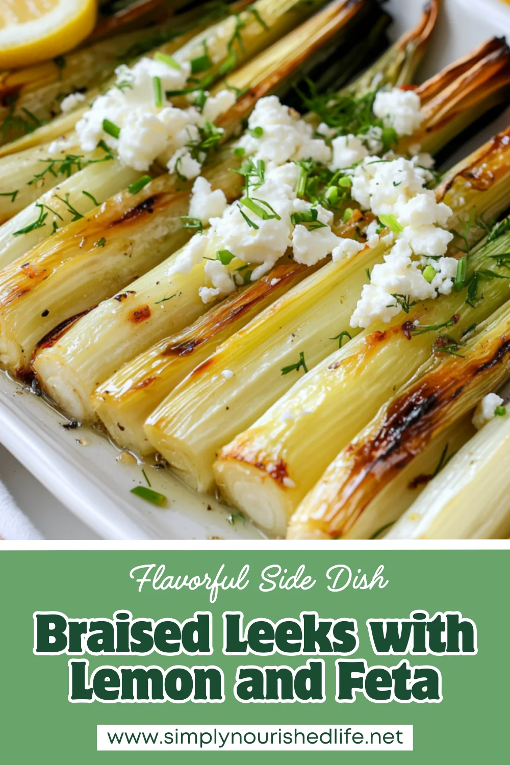 Braised Leeks With Lemon And Feta