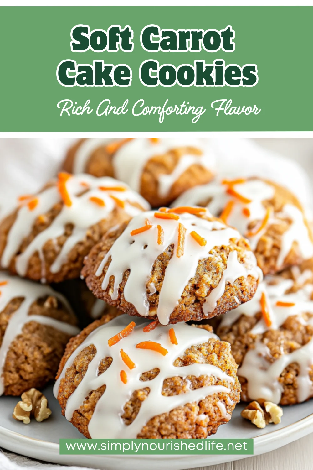 Soft And Chewy Carrot Cake Cookies With Cream Cheese Icing 1 Carrot Cake Cookies