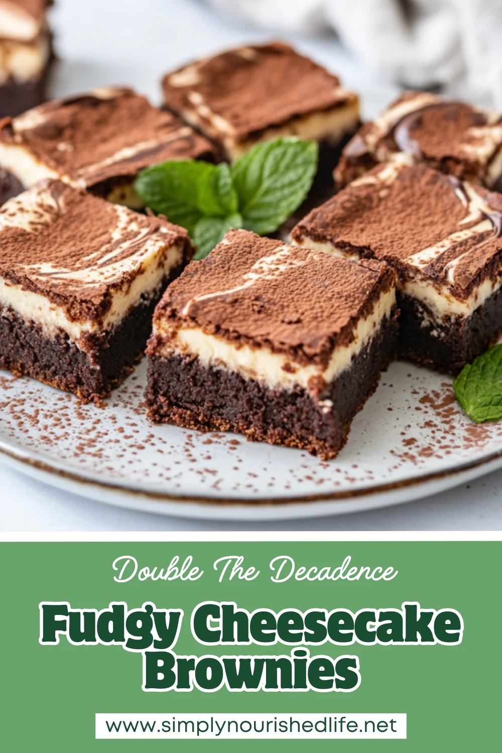 Creamy And Fudgy Cheesecake Brownies - A Healthy Twist 1 Cheesecake Brownies