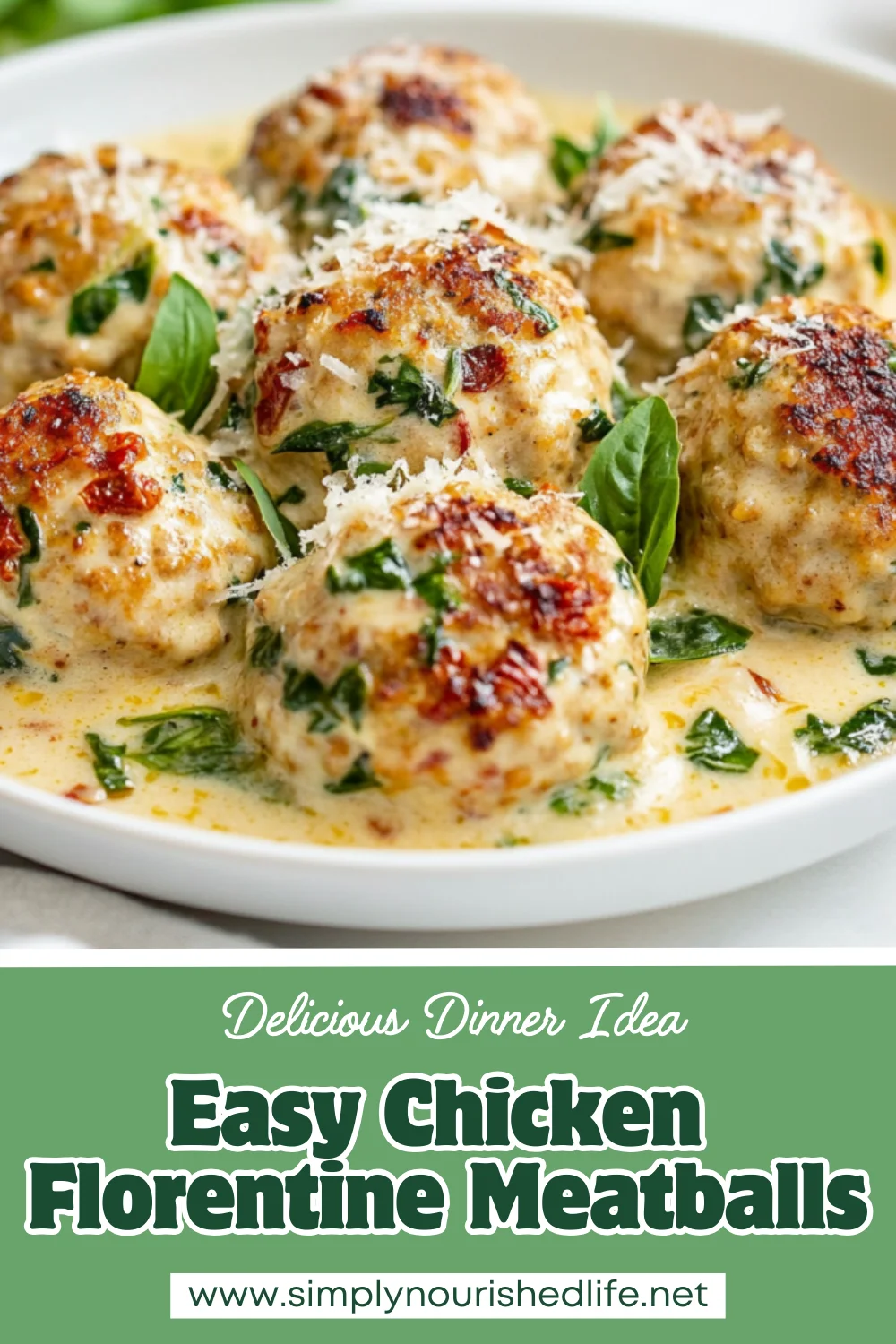 Chicken Florentine Meatballs In Creamy Sauce: Nutritious &Amp; Delicious 1 Chicken Florentine Meatballs