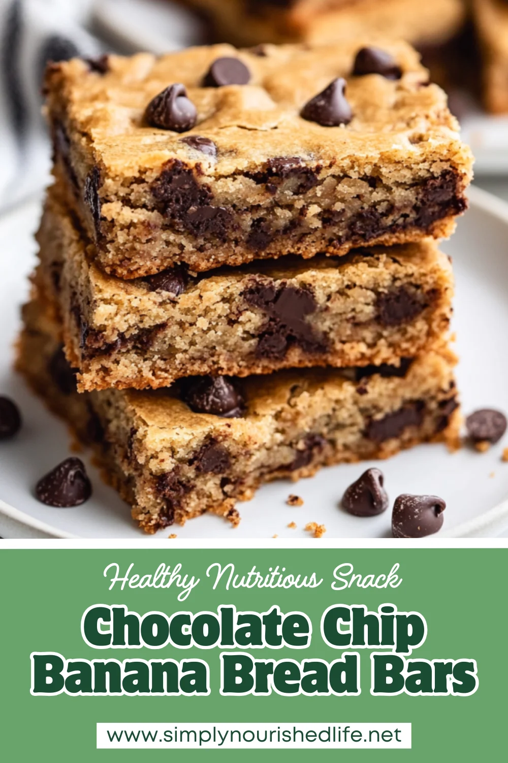 Chocolate Chip Banana Bread Bars 