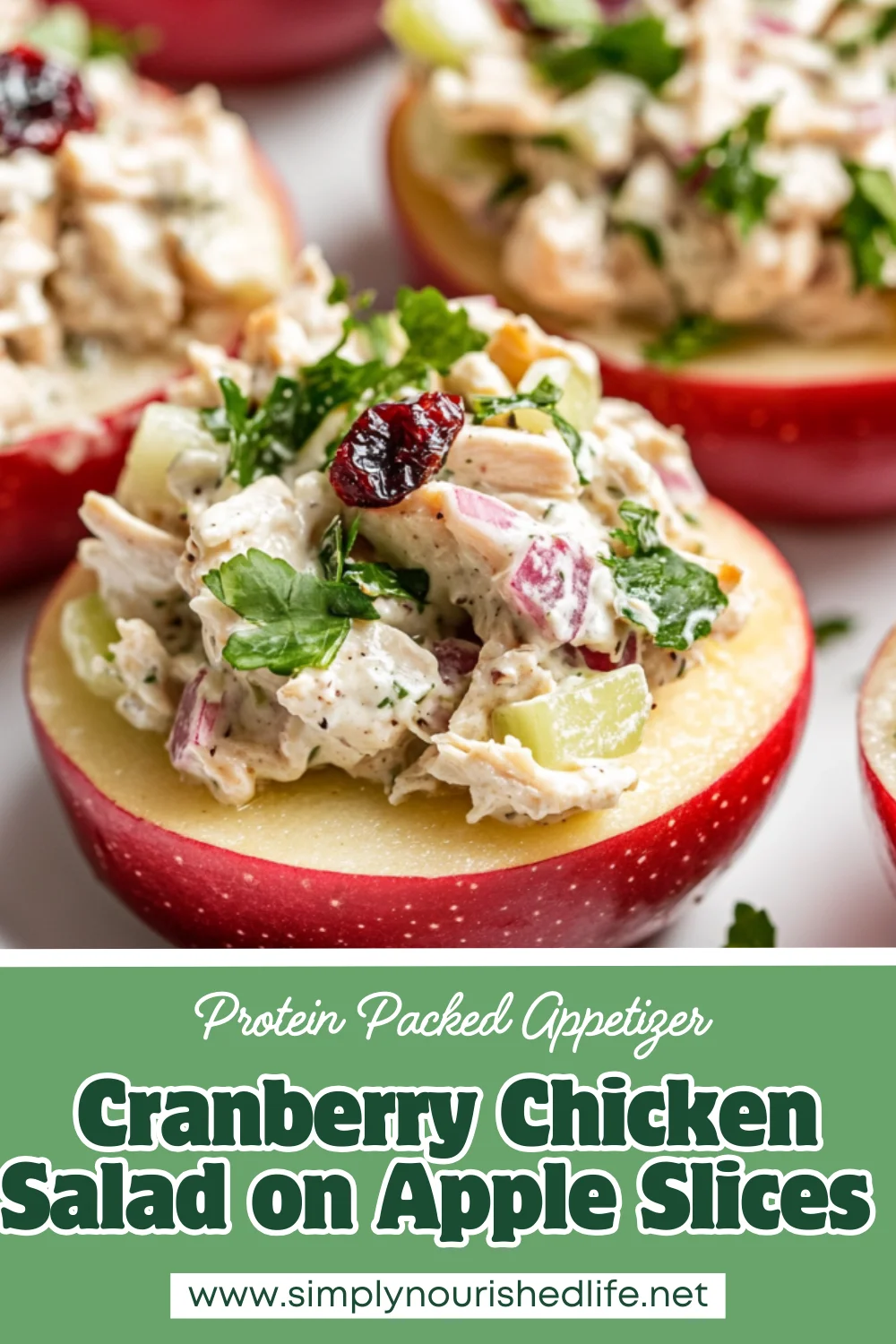 Cranberry Chicken Salad On Apple Slices: A Healthy Twist On Lunch 1 Cranberry Chicken Salad On Apple Slices