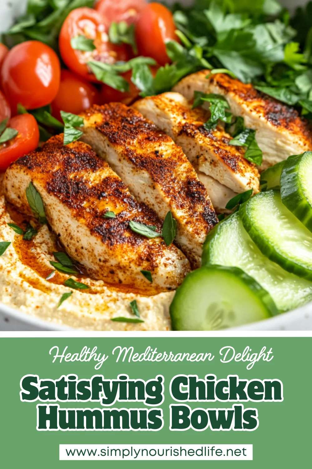 Easy Chicken Hummus Bowls: Healthy Mediterranean Delight 1 Easy Chicken Hummus Bowls