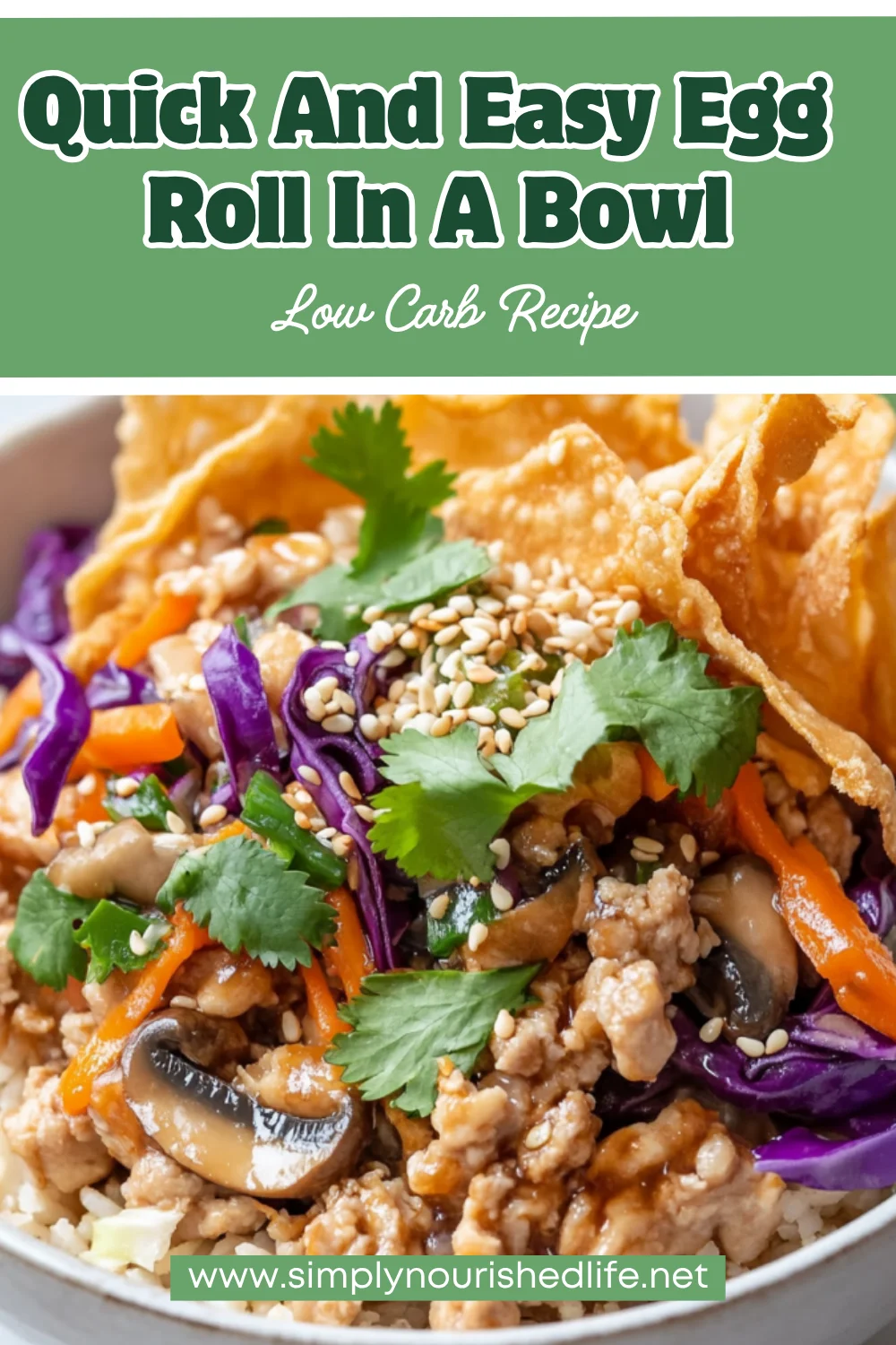 Healthy Egg Roll In A Bowl – Quick &Amp; Easy Dinner Recipe 1 Egg Roll In A Bowl
