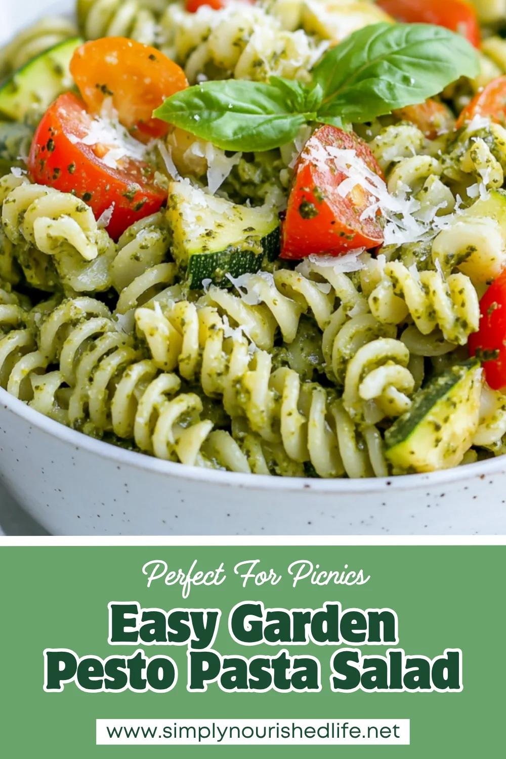 Easy Garden Pesto Pasta Salad Packed With Fresh Vegetables 1 Garden Pesto Pasta Salad