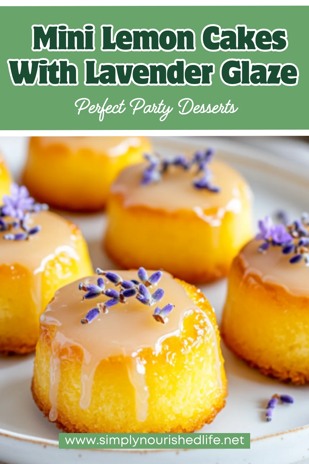 Mini Lemon Cakes With Lavender Glaze: An Elegant, Healthy Dessert 1 Mini Lemon Cakes With Lavender Glaze