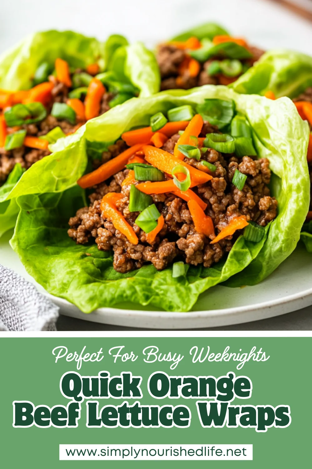 Orange Beef Lettuce Wraps