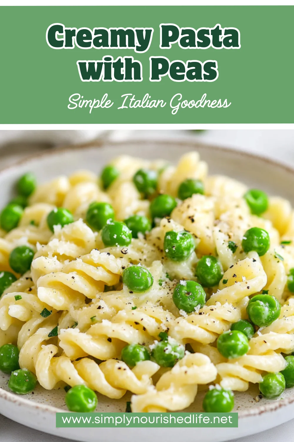 Pasta With Peas: Easy, Creamy, And Healthy Dinner Recipe 1 Pasta With Peas