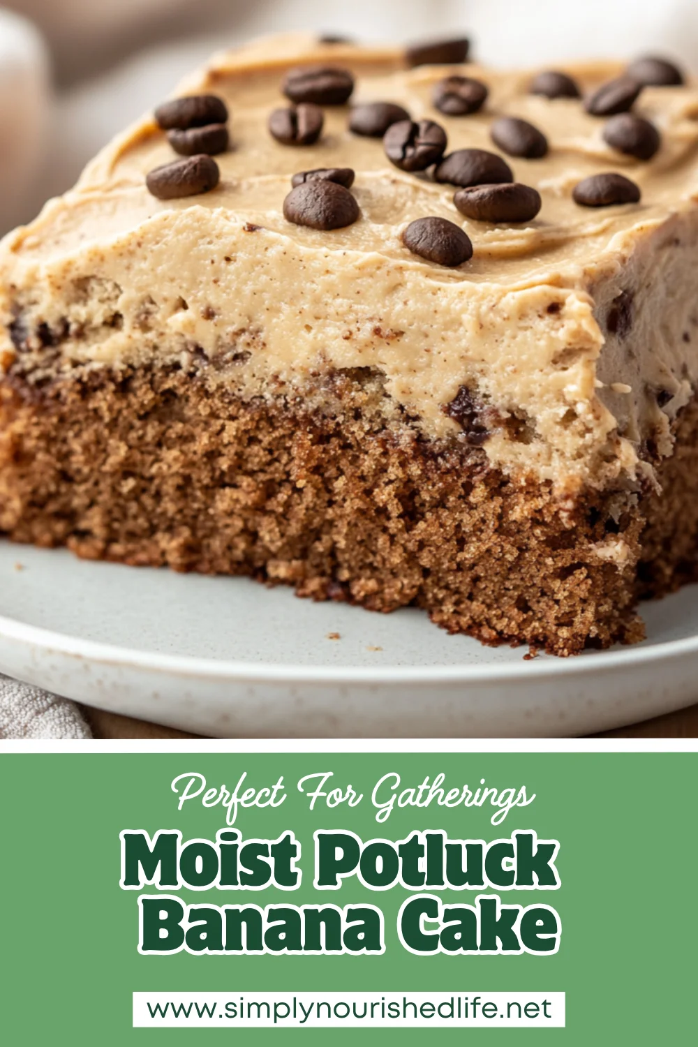 Potluck Banana Cake With Coffee Frosting (Easy &Amp; Moist Recipe) 1 Potluck Banana Cake