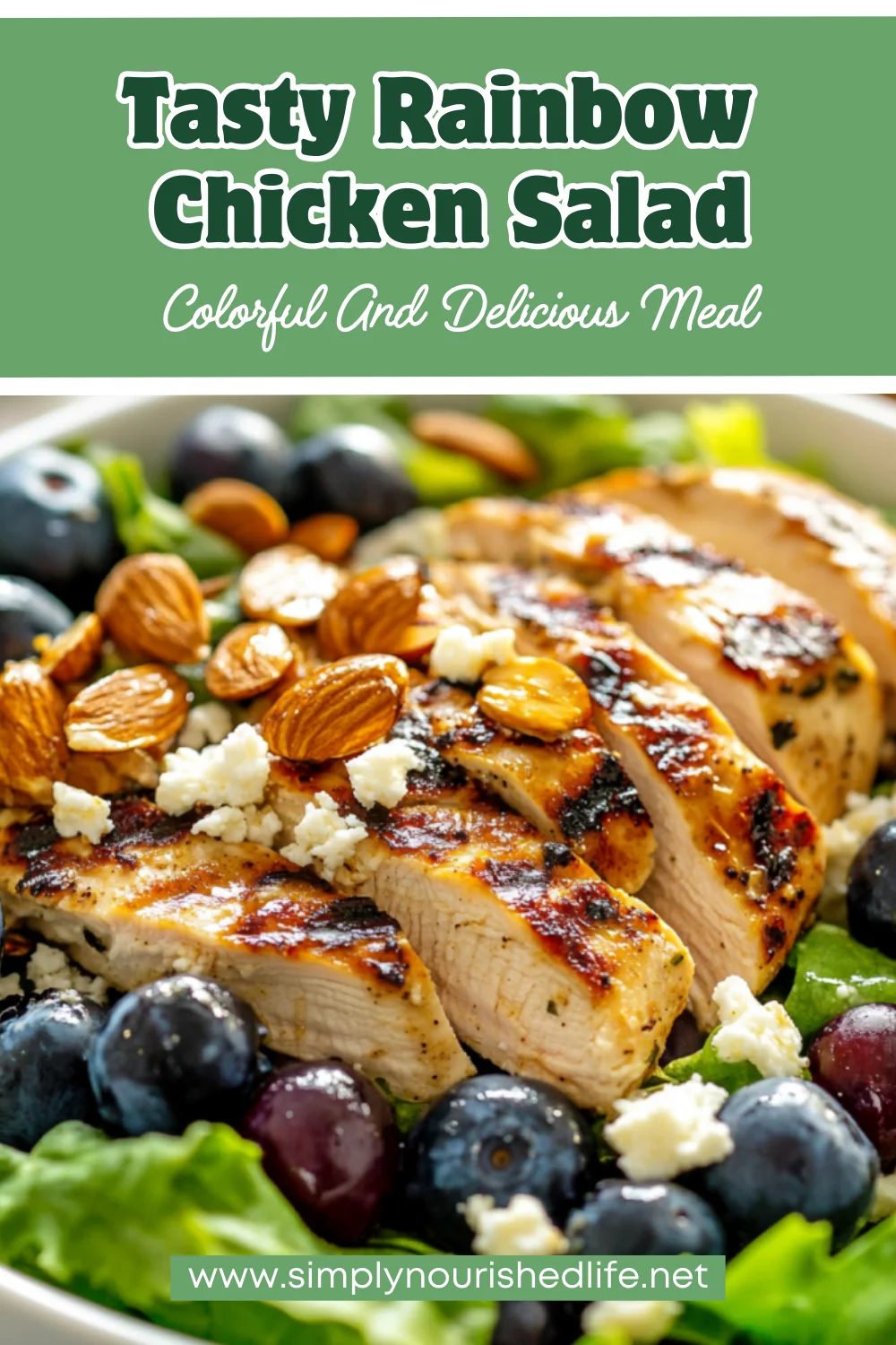 Rainbow Chicken Salad With Almond Honey Mustard Dressing 1 Rainbow Chicken Salad