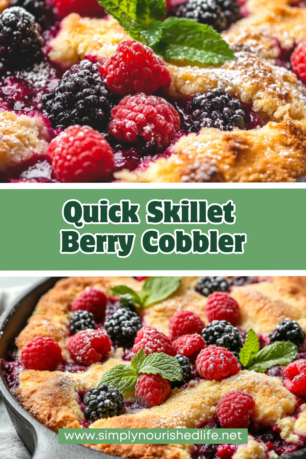 Skillet Berry Cobbler: A Healthy Mixed Berry Dessert Delight 1 Skillet Berry Cobbler