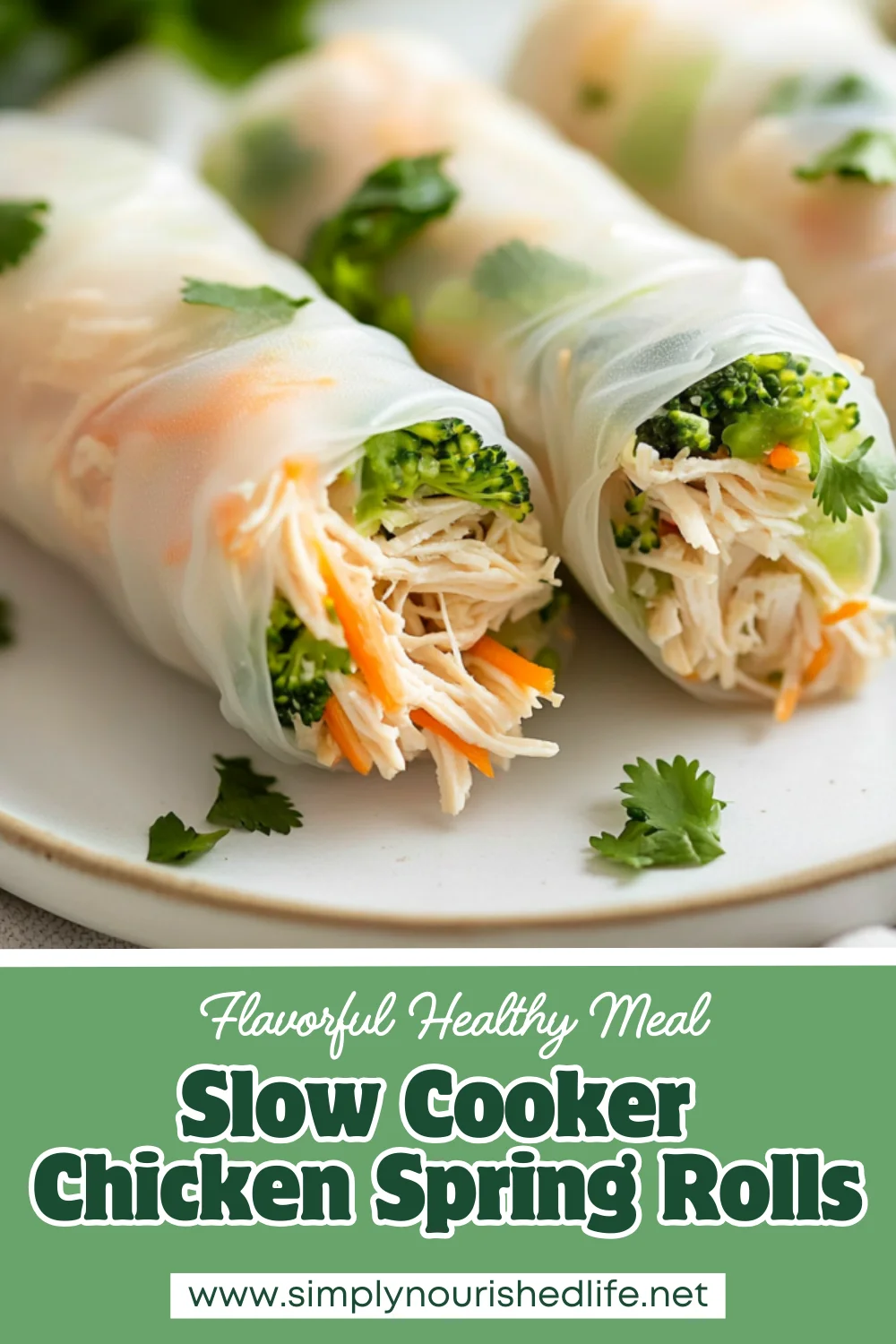 Slow Cooker Chicken Spring Rolls