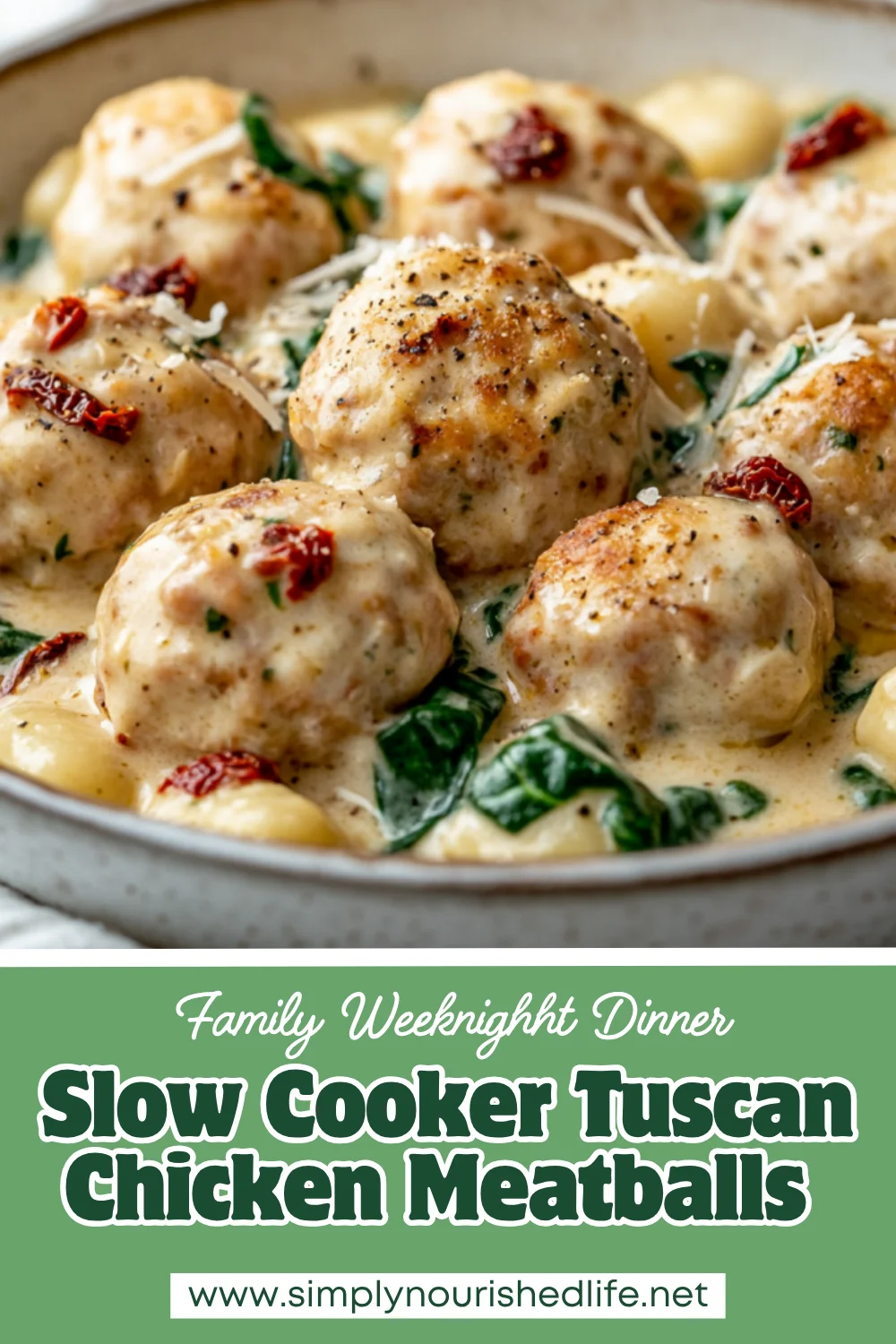 Slow Cooker Tuscan Chicken Meatballs With Gnocchi: Healthy &Amp; Delicious 1 Slow Cooker Tuscan Chicken Meatballs