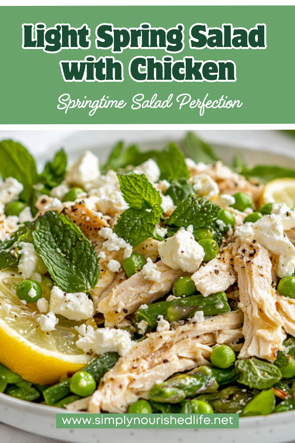 Spring Salad With Chicken And Lemon Dressing