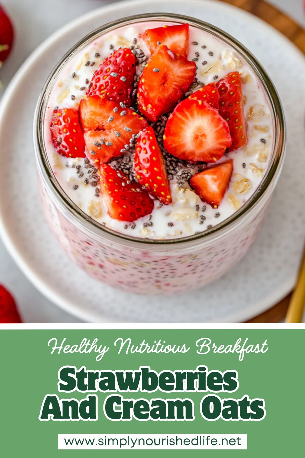 Strawberries And Cream Overnight Oats