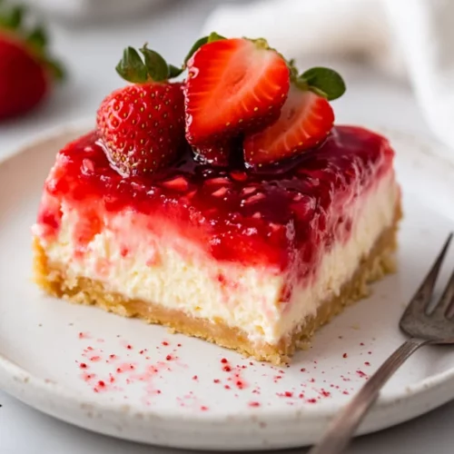 Strawberry Rhubarb Cheesecake: A Creamy &Amp; Nutritious Dessert 2 Strawberry Rhubarb Cheesecake On A White Plate Topped With Fresh Strawberries And Freeze-Dried Strawberry Dust