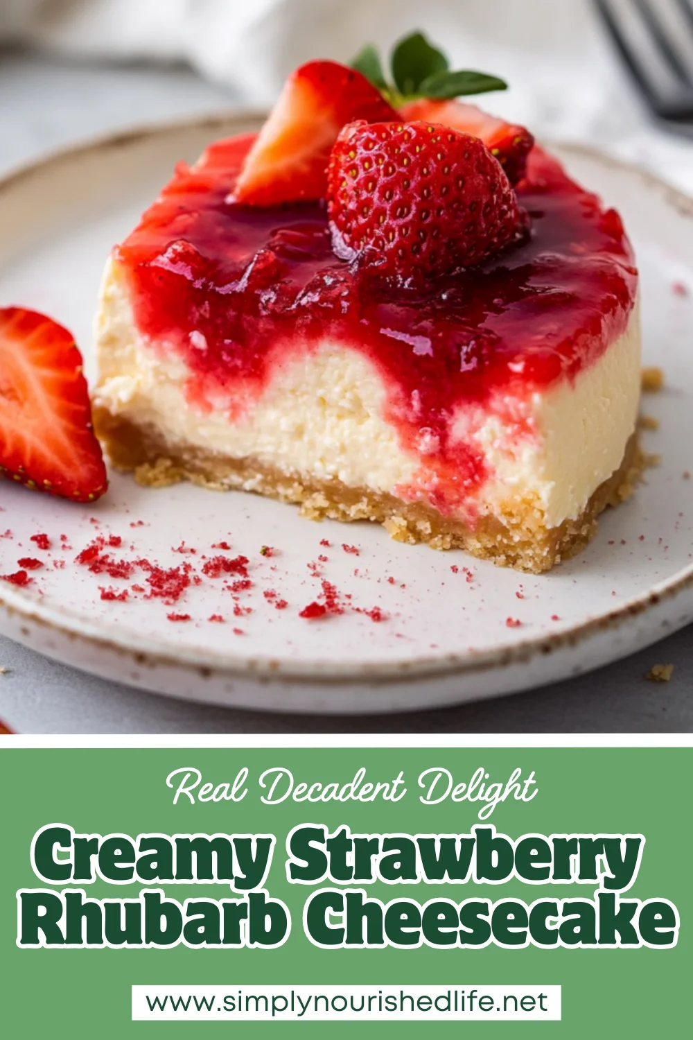 Strawberry Rhubarb Cheesecake: A Creamy &Amp; Nutritious Dessert 1 Strawberry Rhubarb Cheesecake