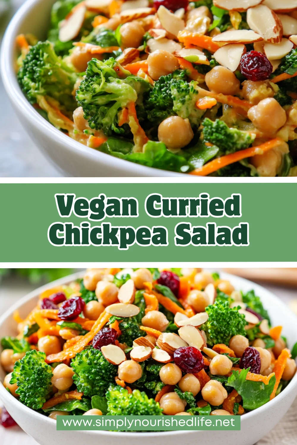 Vegan Curried Chickpea Salad With Broccoli And Tahini Dressing 1 Vegan Curried Chickpea Salad