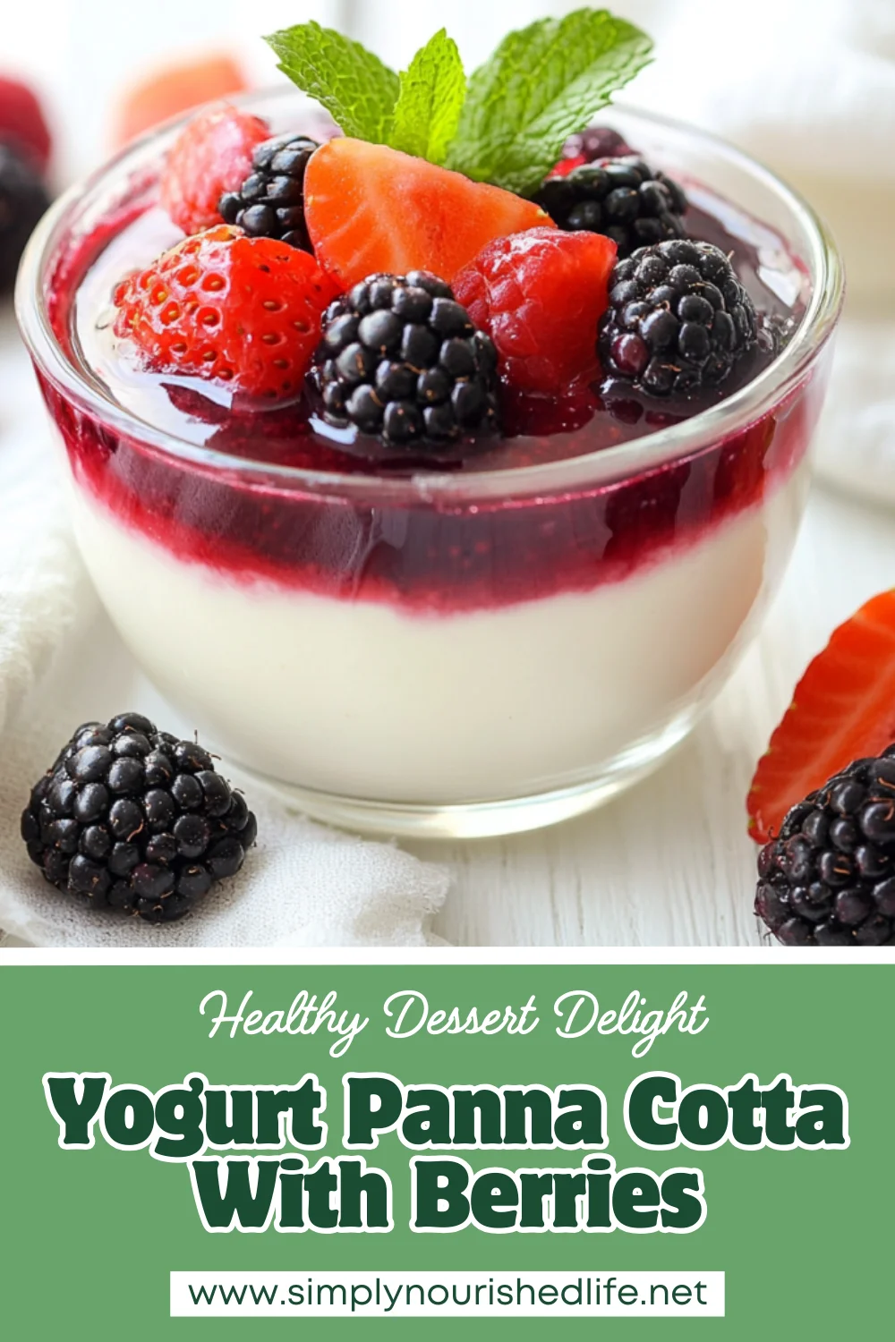 Yogurt Panna Cotta With Berries