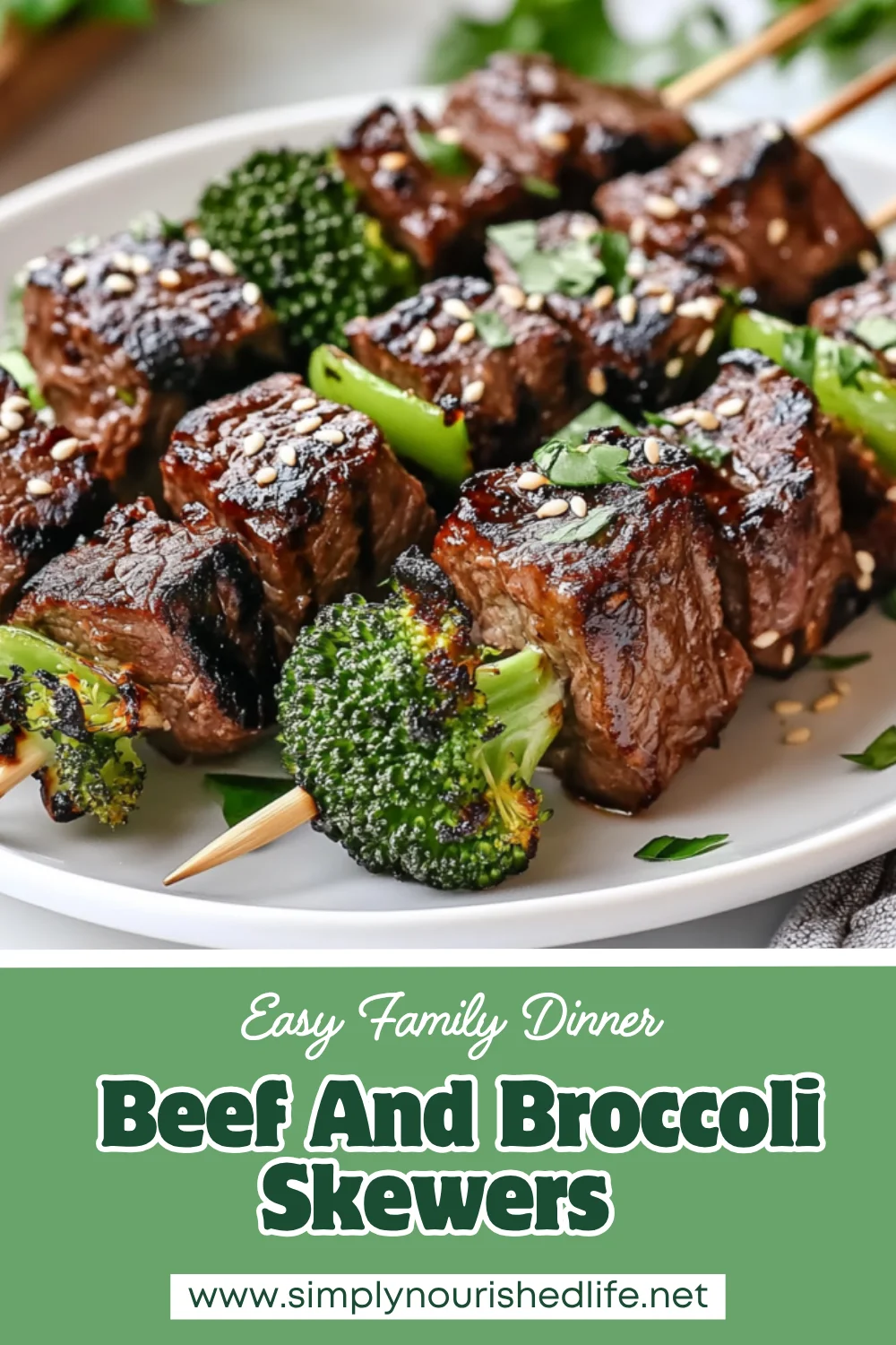 Beef And Broccoli Skewers