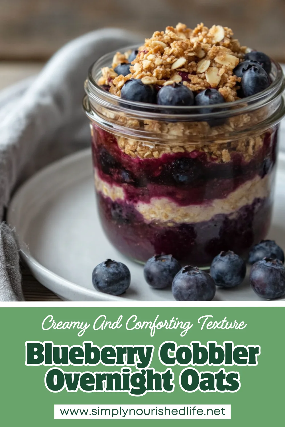 Blueberry Cobbler Overnight Oats Recipe: Easy And Healthy Breakfast 1 Blueberry Cobbler Overnight Oats