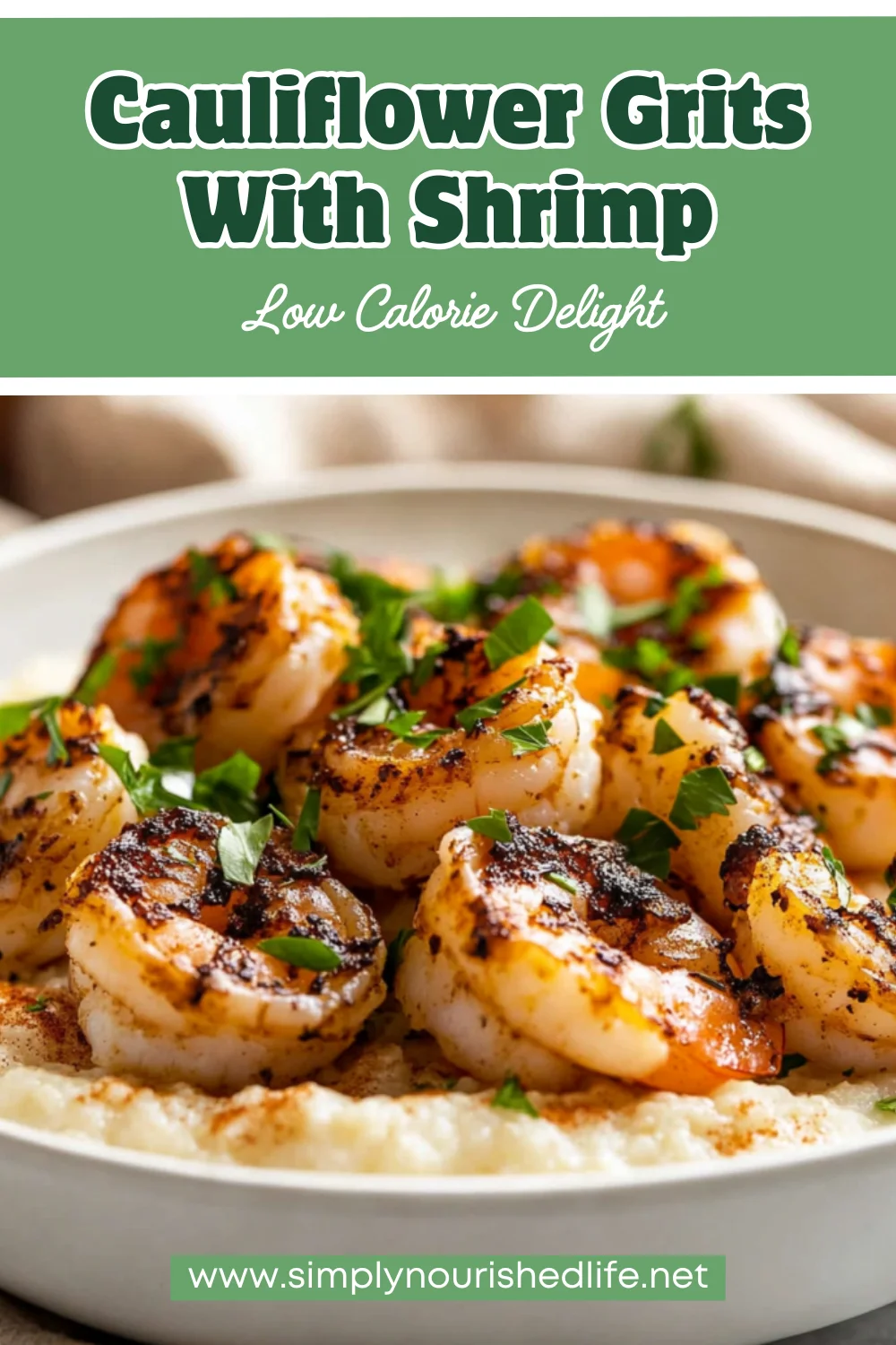 Cauliflower Grits With Shrimp