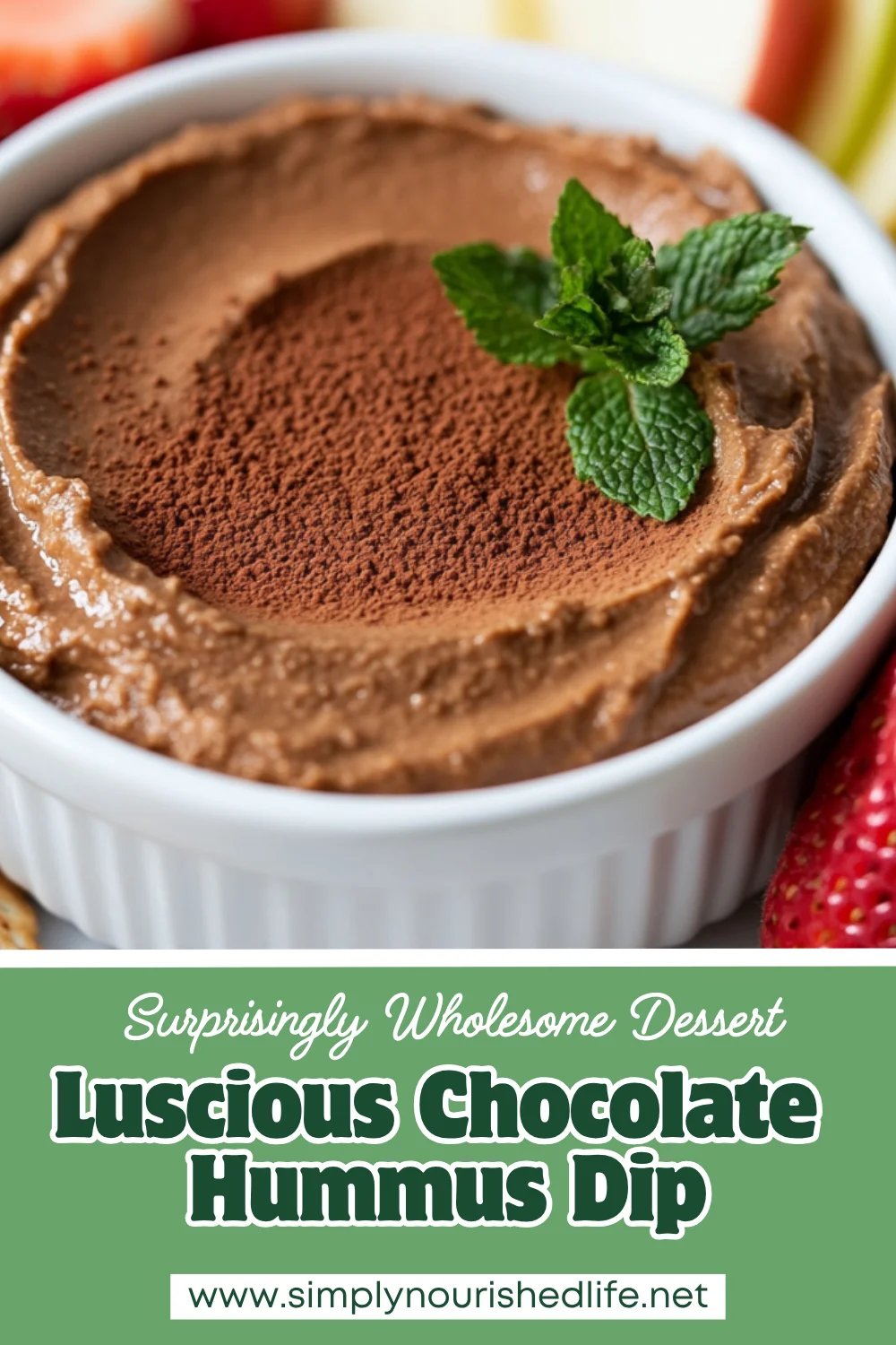 Decadent &Amp; Healthy Chocolate Hummus Dip Recipe 1 Chocolate Hummus Dip