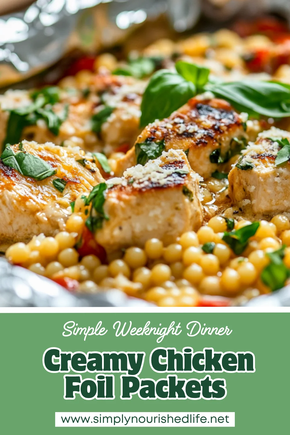 Creamy Chicken Foil Packets With Couscous - Healthy &Amp; Simple Dinner 1 Creamy Chicken Foil Packets