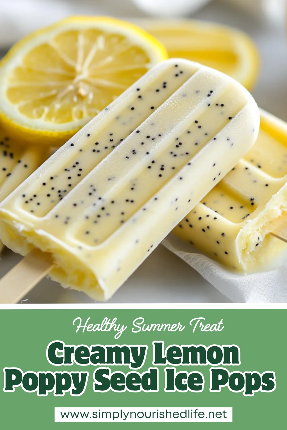 Creamy Lemon Poppy Seed Ice Pops - A Healthy Summer Treat 1 Creamy Lemon Poppy Seed Ice Pops
