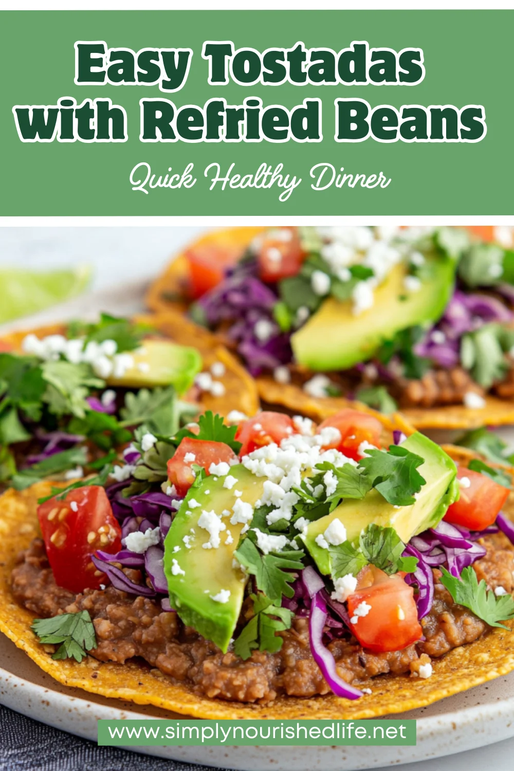 Easy Tostadas With Refried Beans