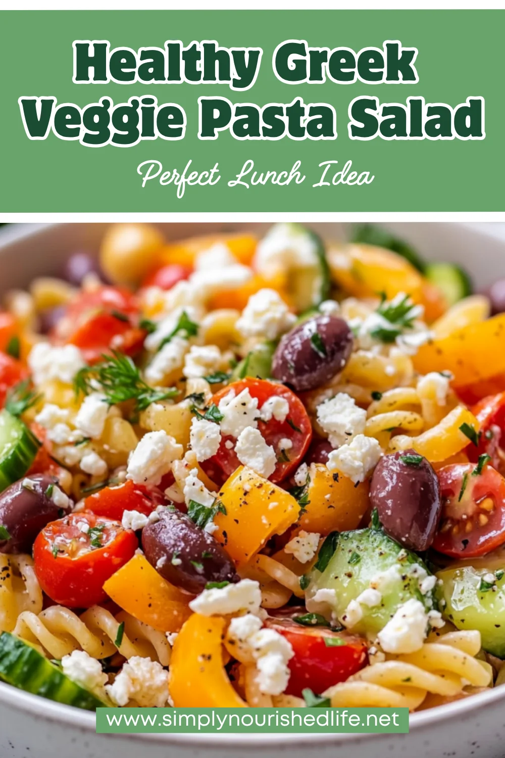 Greek Veggie Pasta Salad