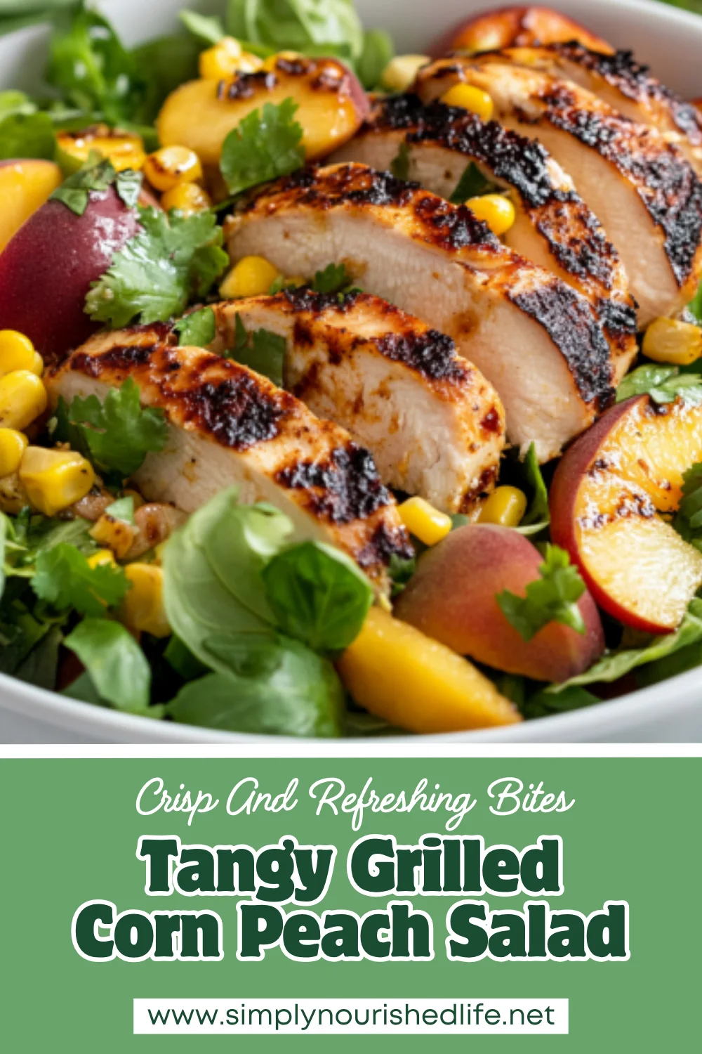 Grilled Corn Peach Salad