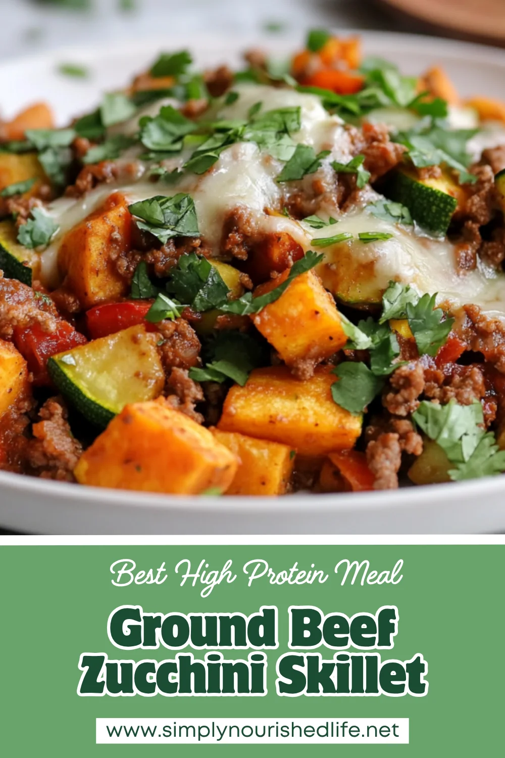 Ground Beef Zucchini Skillet