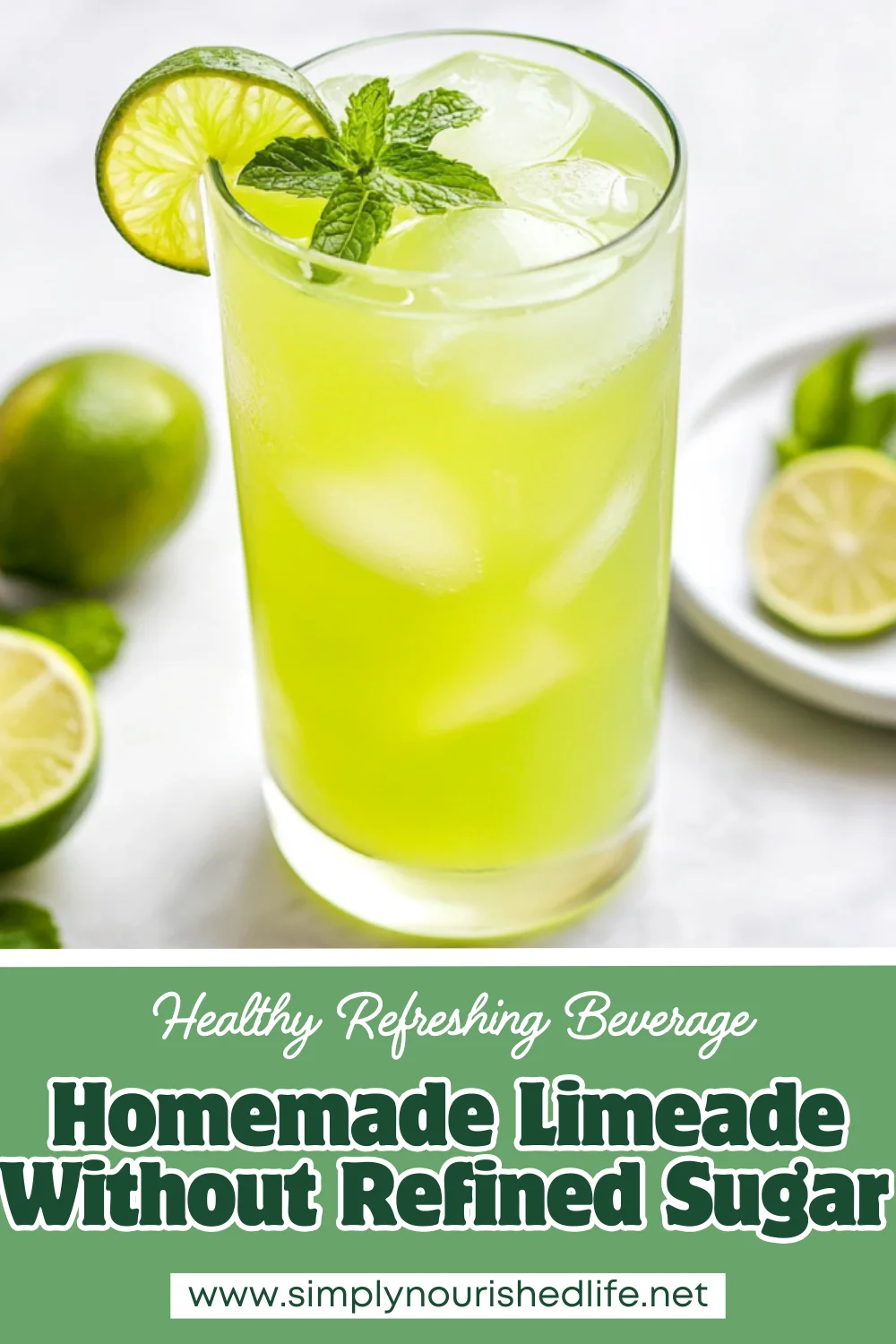 Homemade Limeade Without Refined Sugar