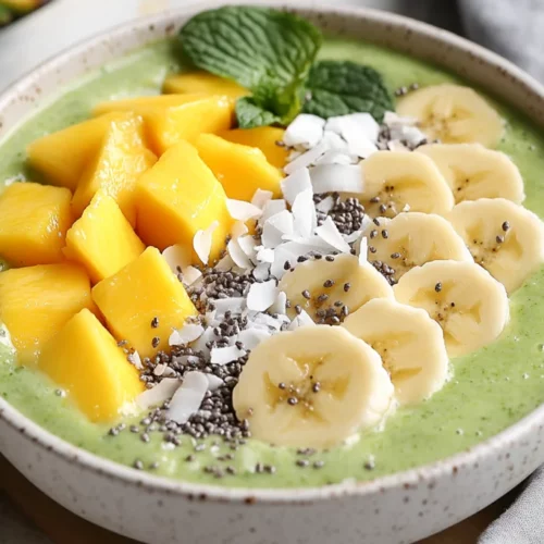 Lime Coconut Smoothie Bowl: A Healthy, Tropical Breakfast 2 Lime Coconut Smoothie Bowl Topped With Banana, Mango, Pineapple, And Shredded Coconut On A White Plate
