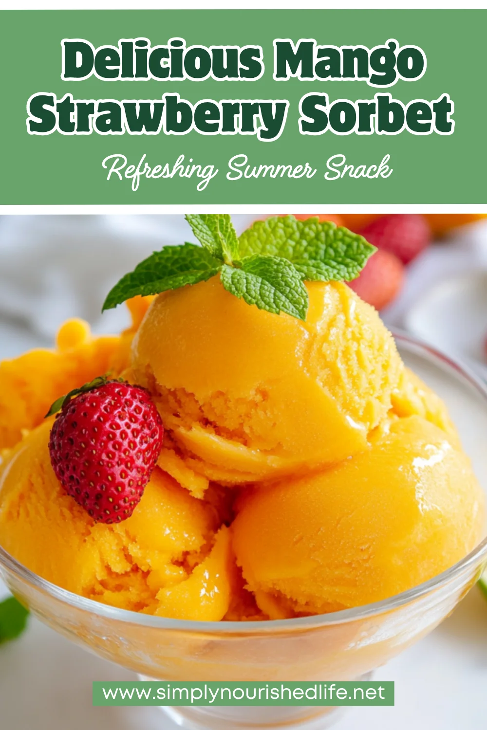Mango Strawberry Sorbet