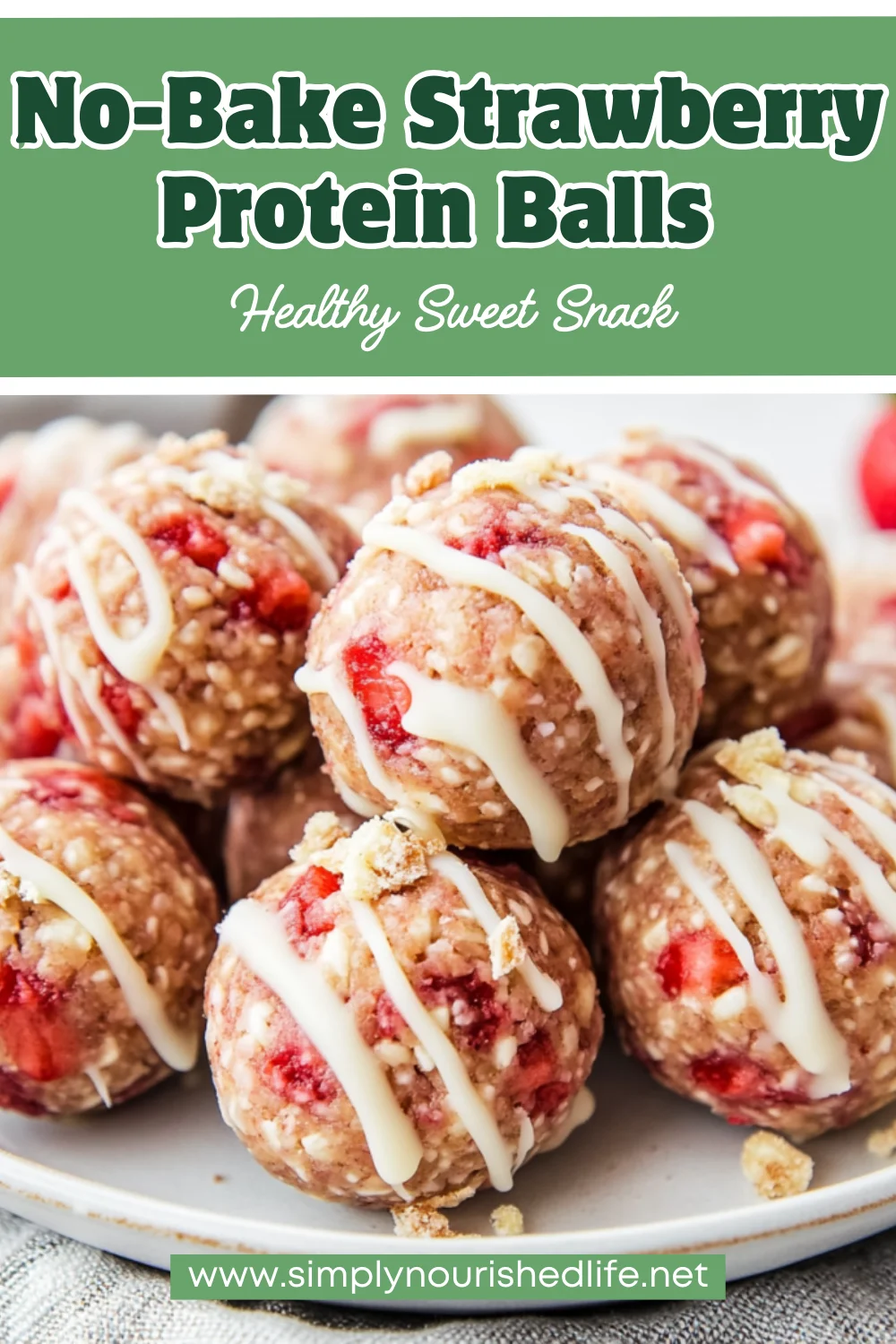No-Bake Strawberry Protein Balls