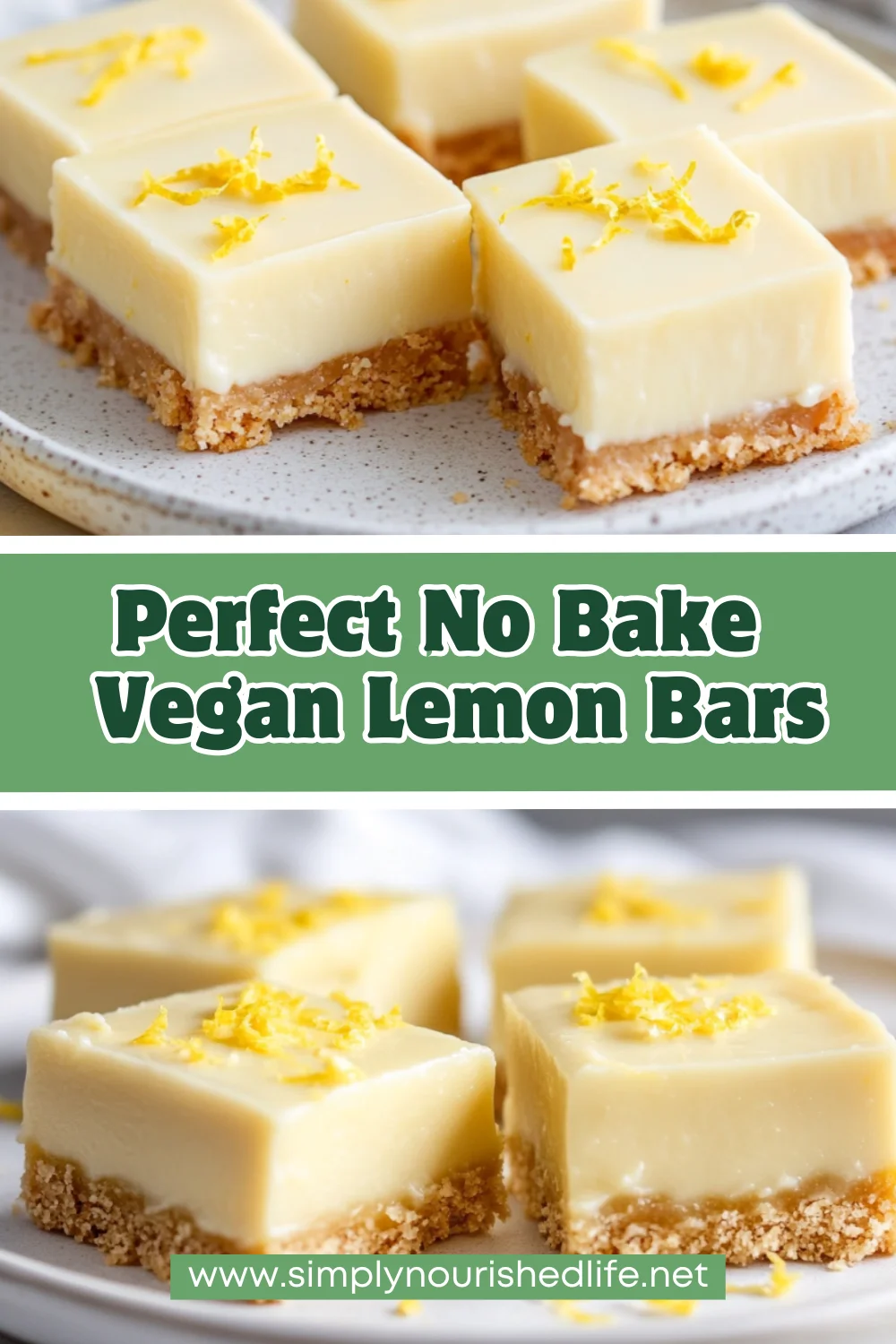 No Bake Vegan Lemon Bars