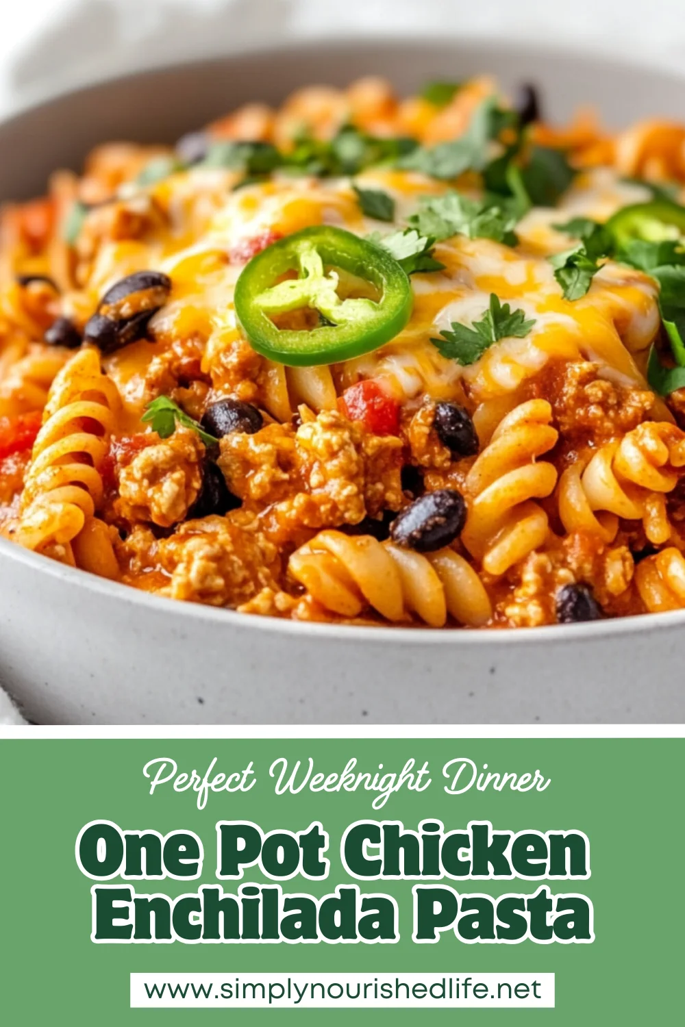 One Pot Chicken Enchilada Pasta: Easy, Healthy &Amp; Delicious 1 One Pot Chicken Enchilada Pasta