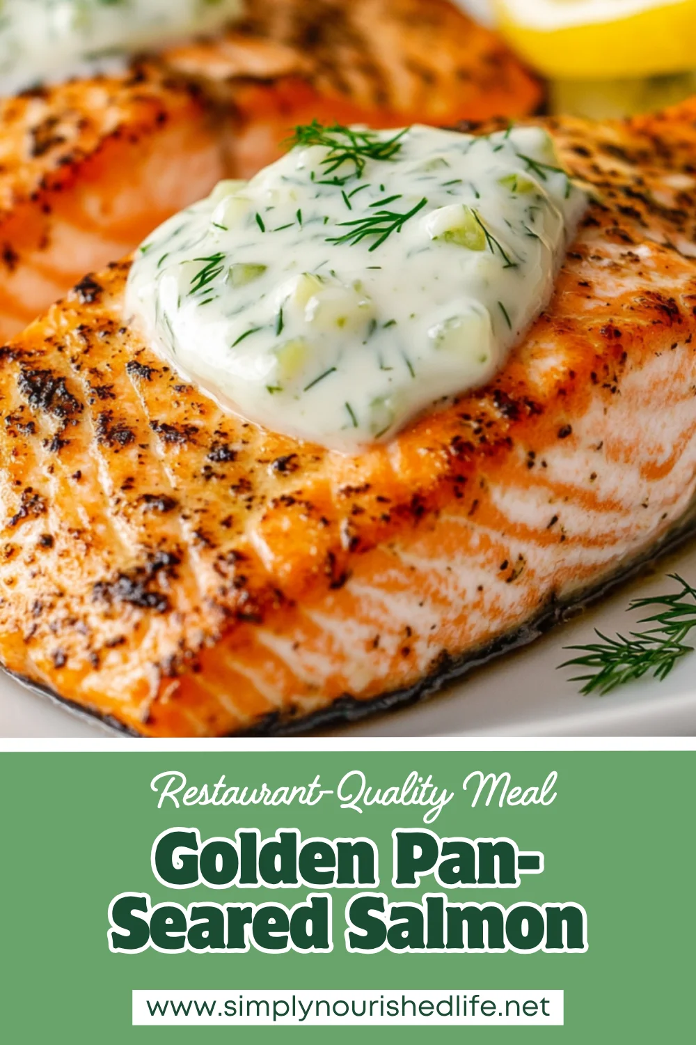 Pan-Seared Salmon With Dill Sauce