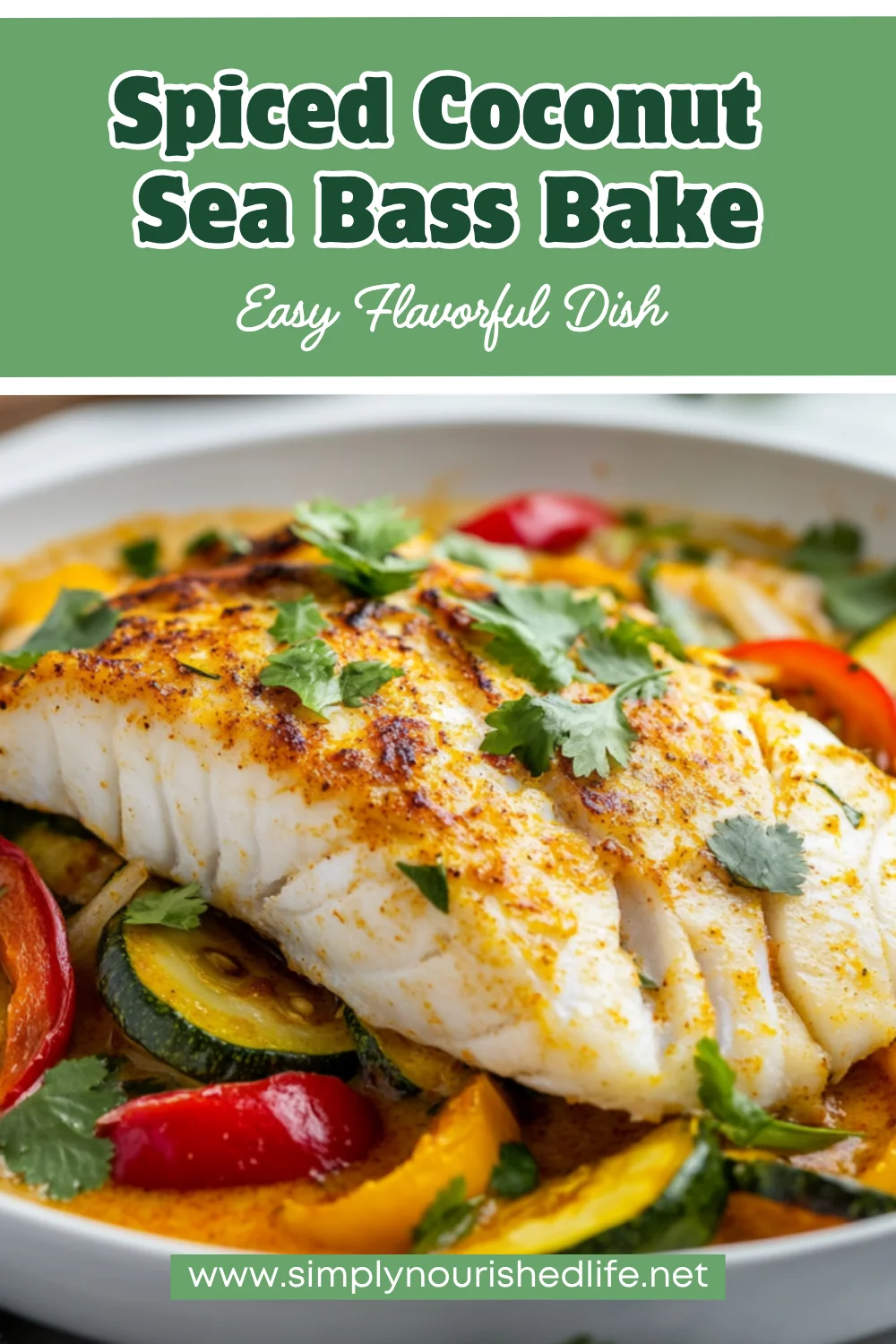 Spiced Coconut Sea Bass Bake: A Healthy, Flavorful Dinner Solution 1 Spiced Coconut Sea Bass Bake