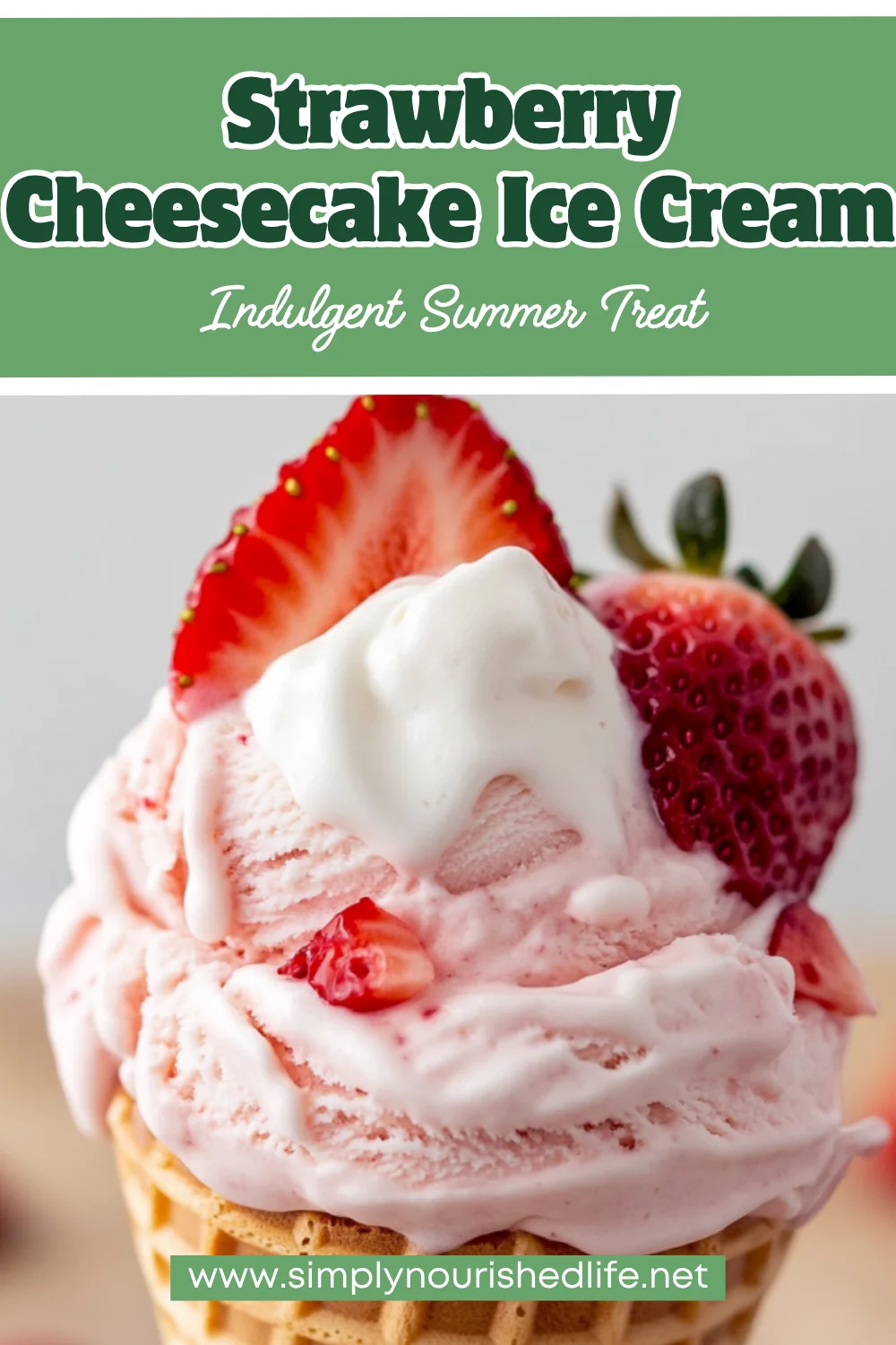 The Best Strawberry Cheesecake Ice Cream Recipe (No Churn Option!) 1 Strawberry Cheesecake Ice Cream