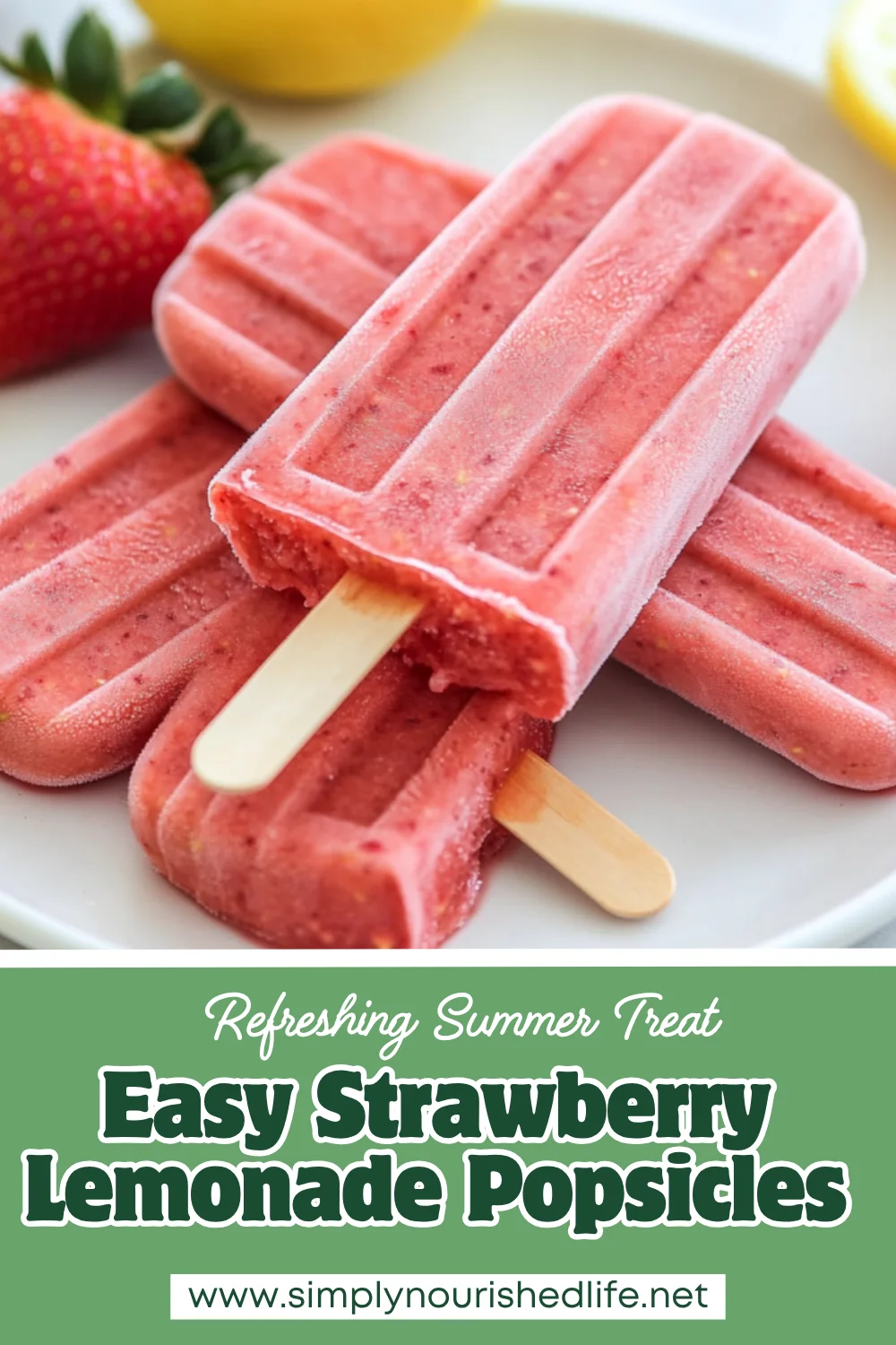 Strawberry Lemonade Popsicles: Refreshingly Healthy And Easy 1 Strawberry Lemonade Popsicles