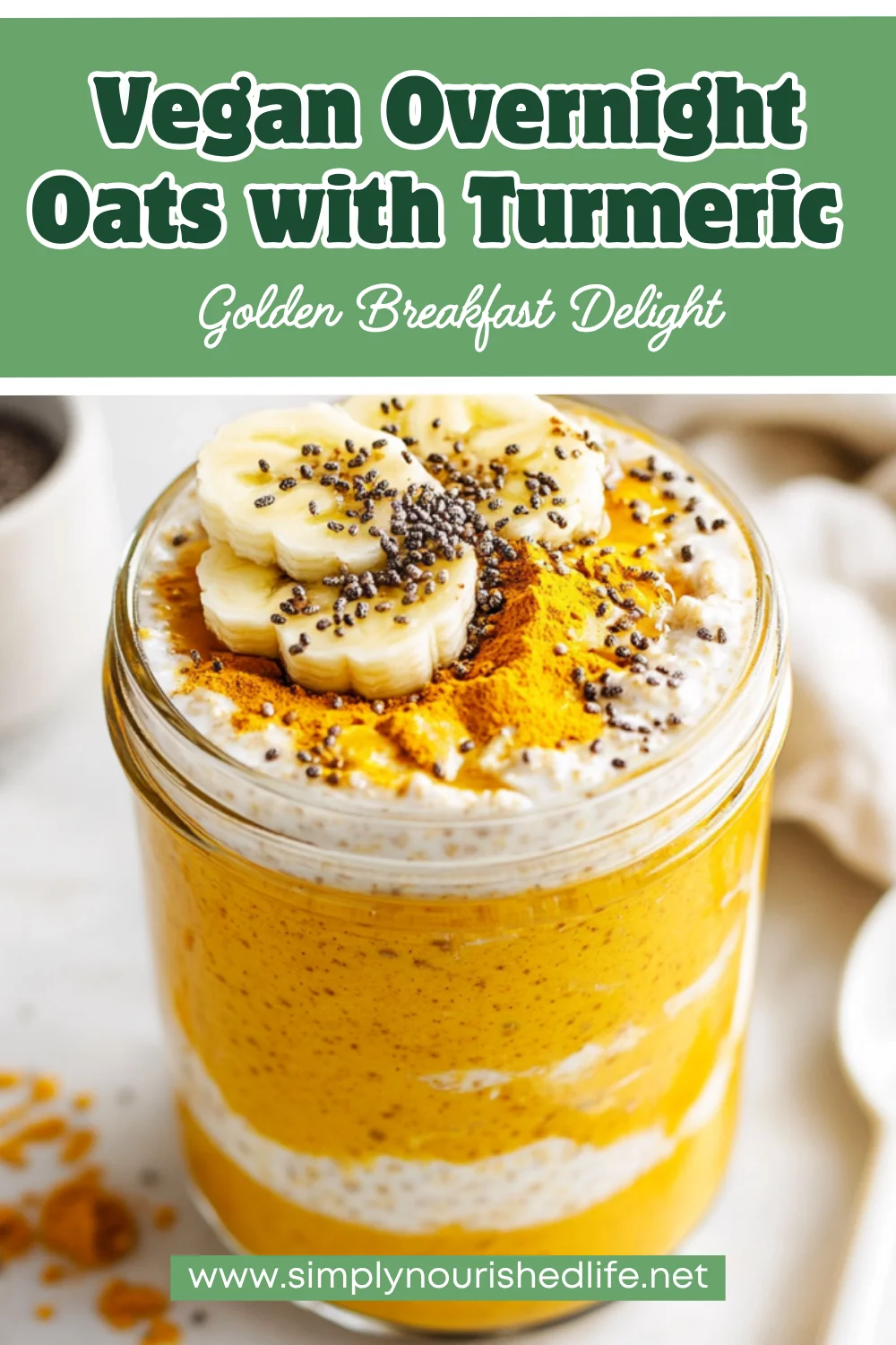 Vegan Overnight Oats With Turmeric: A Golden Breakfast Delight 1 Vegan Overnight Oats With Turmeric