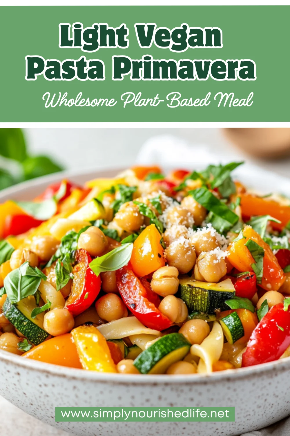 Vegan Pasta Primavera With Roasted Veggies For A Healthy Dinner 1 Vegan Pasta Primavera